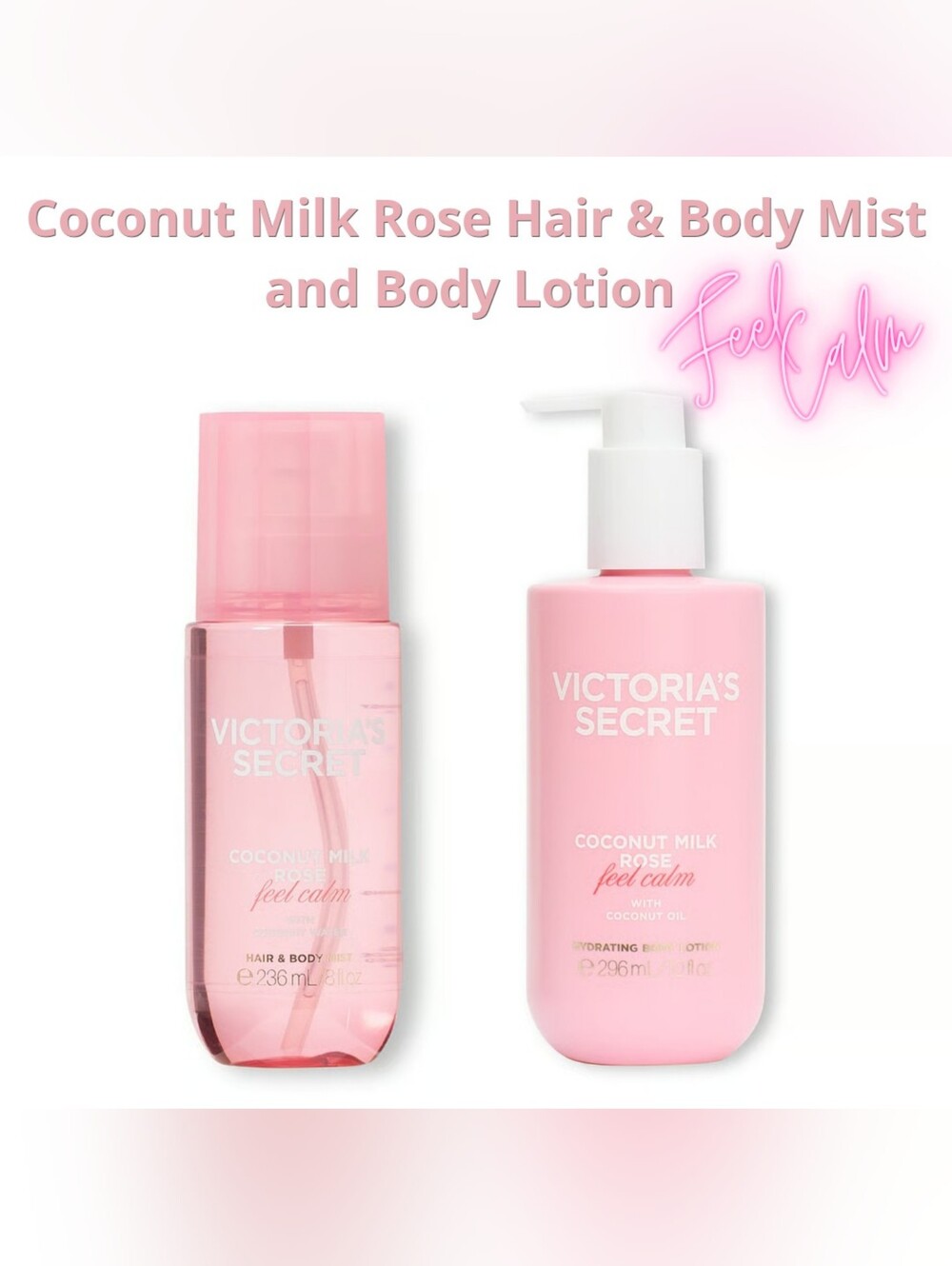 Victoria's Secret Coconut Milk Rose Feel Calm With Body Oil